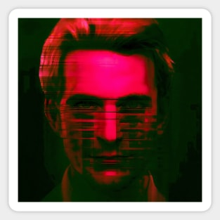 Entity - Creepy Horror Portrait Glitch Art Sticker